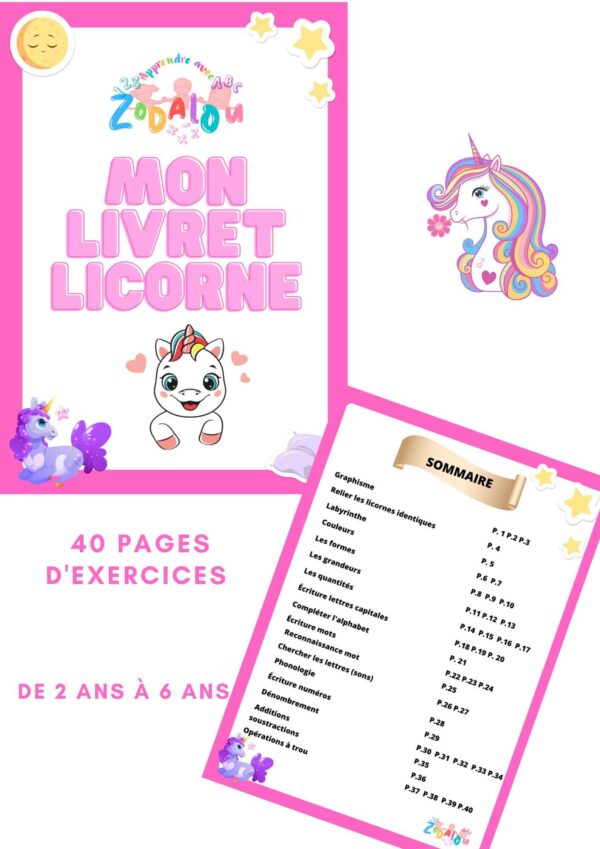 Livret Licorne