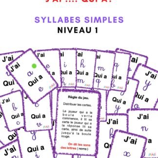 Jeu J'ai... Qui A ? Cursives 1