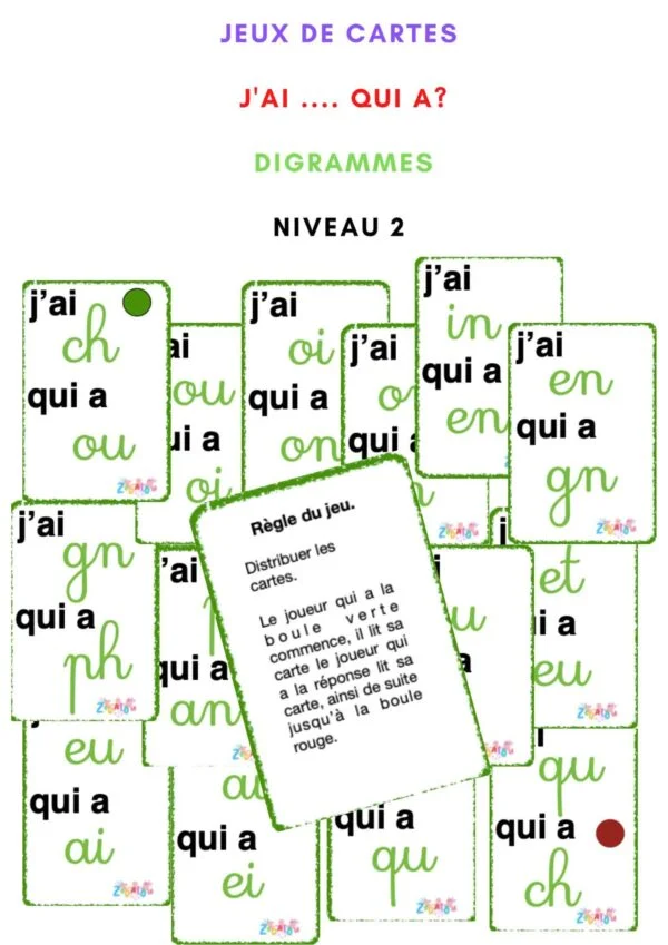Jeu J'ai... Qui A ? Cursives 2