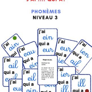 Jeu J'ai... Qui A ? Cursives 3
