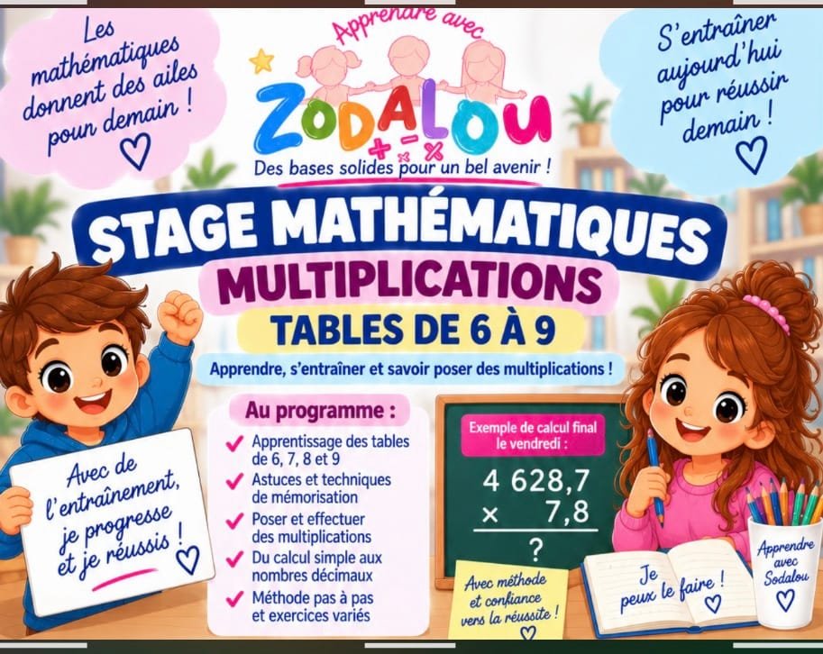 Groupe 4 - multiplication de 6 à 9